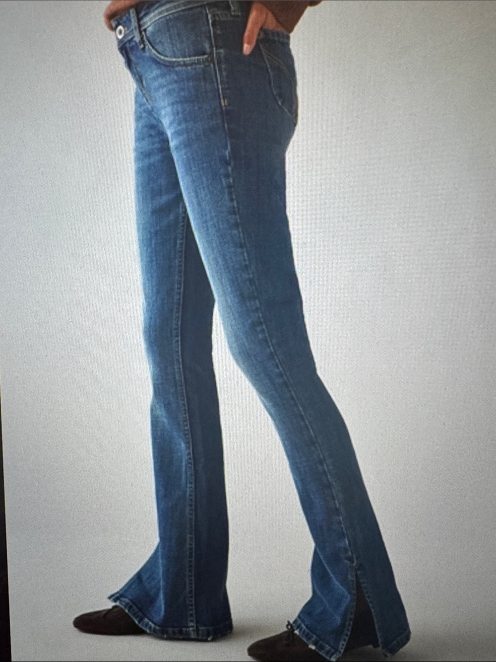 BDG Split Hem Low Rise Flare Jeans